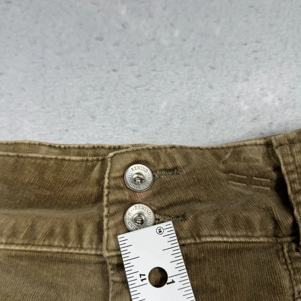 Rewind Corduroy Skirt Womens Size 11 Brown Juniors Short Flare Vintage Fairy